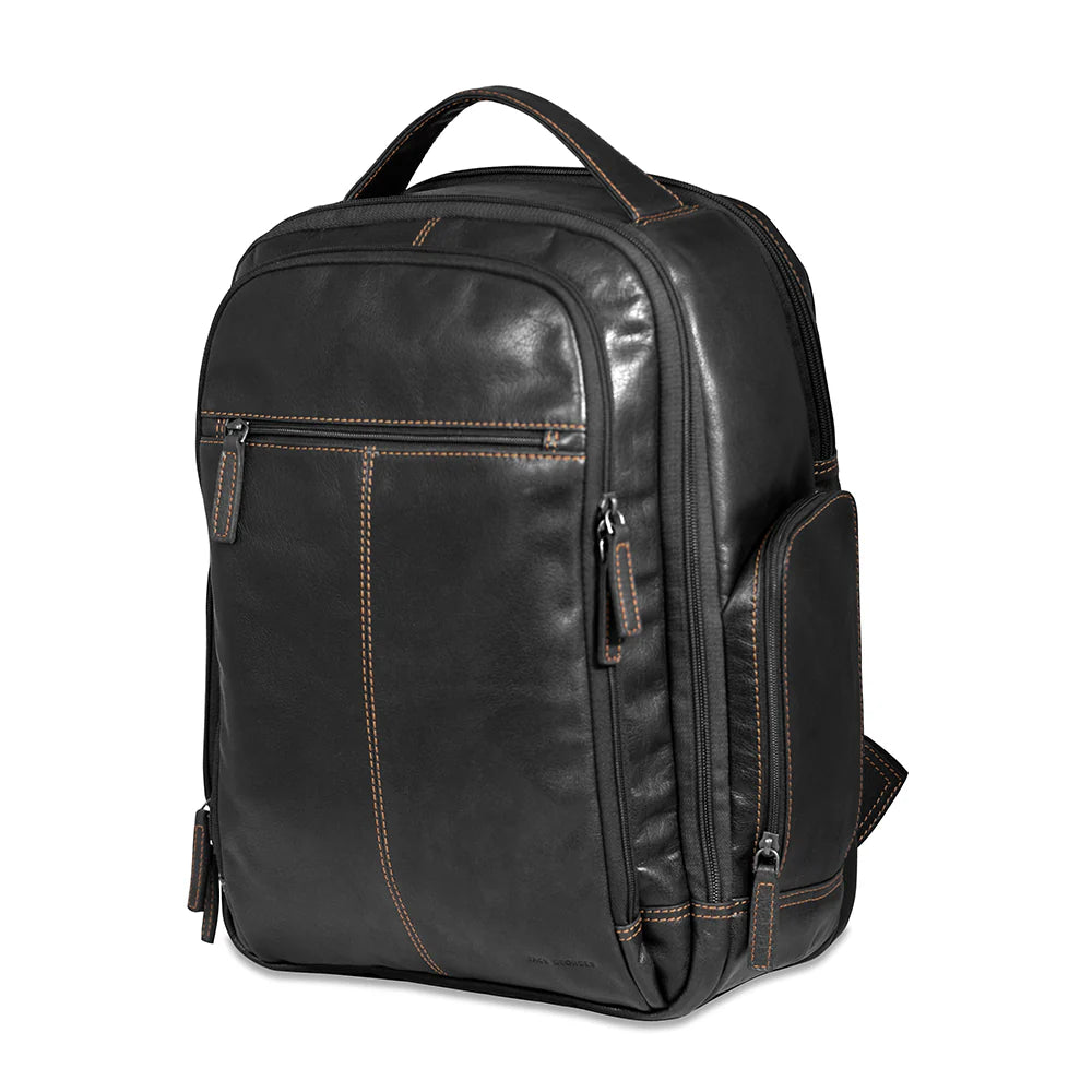 Jack Georges | Mid-Size Tech Backpack – Hand-Stained Buffalo Leather