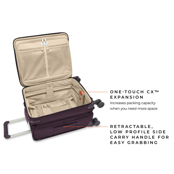 Briggs & Riley | Baseline | Global 21" Carry-On Expandable Spinner | Plum