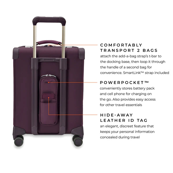 Briggs & Riley | Baseline | Global 21" Carry-On Expandable Spinner | Plum