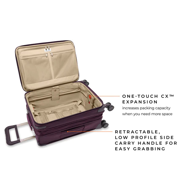 Briggs & Riley | Baseline | Essential 22" Carry-On Expandable Spinner | Plum
