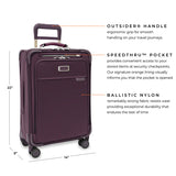 Briggs & Riley | Baseline | Essential 22" Carry-On Expandable Spinner | Plum