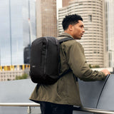 Bellroy Transit Workpack 20L backpack with multiple compartments, padded shoulder straps, and sleek design for daily commuting.