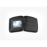 RFID Zipper Passcase Wallet