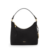 Tumi Voyageur Asbury shoulder bag with adjustable crossbody strap, made of durable fabric and featuring multiple compartments.