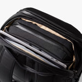 Bellroy Transit Workpack 20L backpack with multiple compartments, padded shoulder straps, and sleek design for daily commuting.