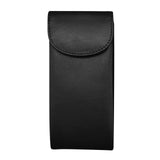Black ILI double eyeglass case with secure zipper closure, designed to hold two pairs of glasses safely and stylishly.
