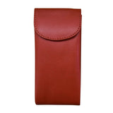 Red ILI double eyeglass case with soft interior and durable exterior, designed to hold two pairs of glasses securely.