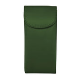 ILI double eyeglass case in hunter green, soft fabric exterior with secure zipper closure, designed to protect multiple pairs of glasses.