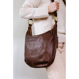 Osgoode Marley Tammi Hobo handbag in espresso leather, featuring a stylish slouchy design and shoulder strap.