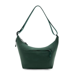 Peak Design City Crescent 6L travel bag in Cypress green with multiple compartments and adjustable straps.