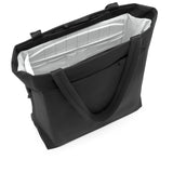 Black Peak Design City Tote with 15L capacity, featuring multiple compartments and sleek urban style for everyday use.