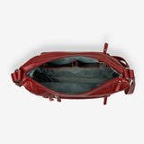 Osgoode Marley Everyday Tote bag in Henna color, showing interior with multiple compartments and spacious design.
