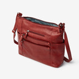 Osgoode Marley everyday tote bag in henna color, showing side view with spacious interior and sturdy handles.