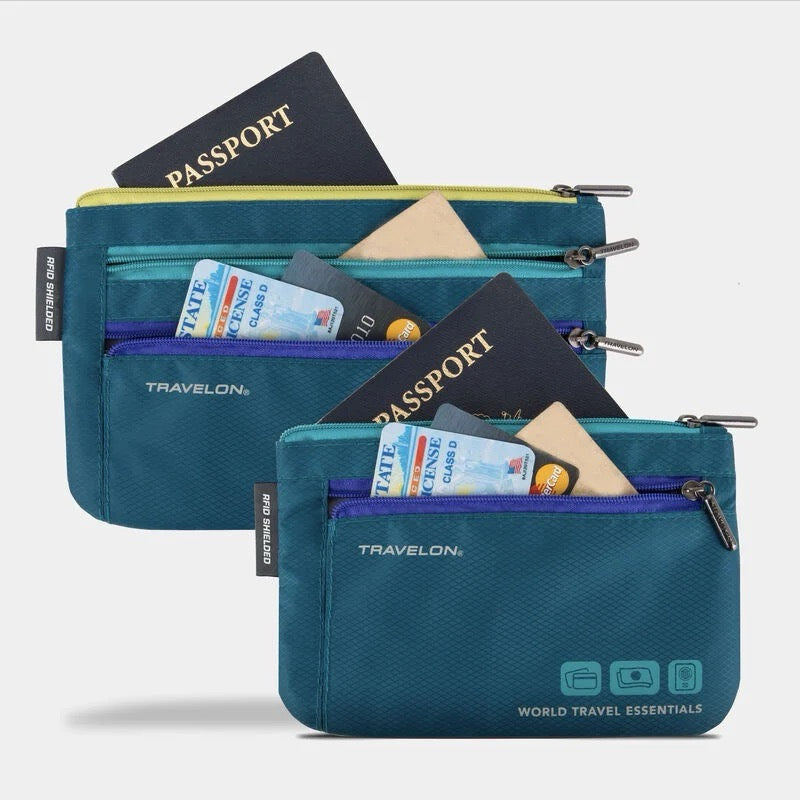 Travelon |  Set of 2 Currency & Passport Organizer