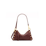 Hammitt Kyle SML crossbody bag in leather with adjustable strap, front logo detail, and compact design.