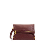 Hammitt VIP Med handbag in black leather with silver hardware and top handle, featuring a sleek, structured design.
