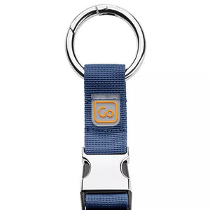 Go Travel Everyday Carry Clip attached to a backpack, showcasing its durable metal design for convenient key and accessory organization.