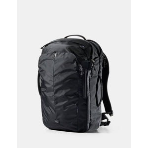 Matador 30L Carry On Travel Pack in black, showing durable fabric, compact design, and adjustable straps for easy travel.