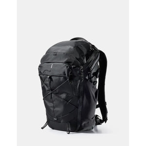 Black Matador 24L Adventure Pack with multiple compartments and adjustable straps, designed for outdoor travel and daily use.