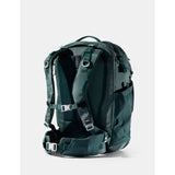 Matador 35L Global Travel Pack in juniper green, compact backpack with multiple compartments, ideal for travel and outdoor adventures.