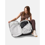 Matador 45L Global Travel Pack in black showing compact, durable design with adjustable straps and multiple compartments.