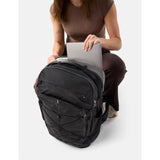 Matador 45L Global Travel Pack in black with adjustable straps and multiple compartments for organized travel storage.