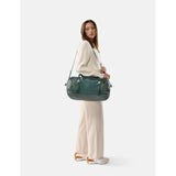 Matador 30L packable duffel bag in juniper green, lightweight and foldable for travel and storage.
