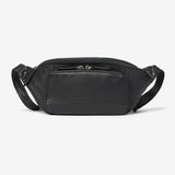 Black Osgoode Marley RFID organizer waist pack with front zip pocket, adjustable strap, and multiple compartments.