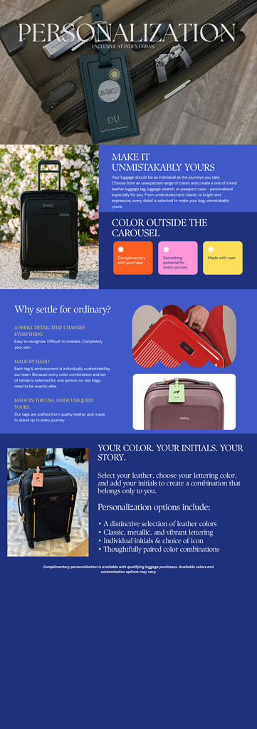 Personalized Leather Luggage Tag | Made In USA