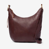 Osgoode Marley Tammi Hobo handbag in espresso color, front view showing sleek leather design and spacious interior.