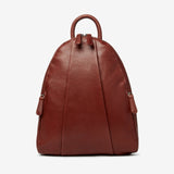 Osgoode Marley teardrop multi-zip backpack in brown with front pockets and adjustable straps, stylish and functional for daily use.