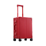 Silver Aleon 21-inch Classic Carry-On suitcase with hard shell and four spinner wheels, designed for easy travel.