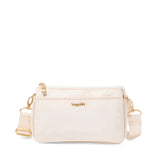 Black Baggallini Perry Crossbody bag with adjustable strap and multiple compartments, made from durable twill fabric.