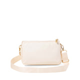 Black Baggallini Perry crossbody bag with adjustable strap and multiple compartments, made of durable twill fabric.