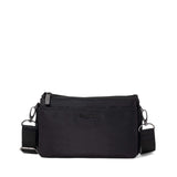 Black Baggallini Perry Crossbody bag with adjustable strap and multiple compartments, designed for everyday convenience.