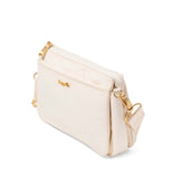 Black Baggallini Perry Crossbody bag with adjustable strap and multiple compartments, made from durable twill fabric.