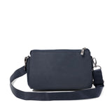 Black Baggallini Perry Crossbody bag made of twill fabric, featuring a compact design with adjustable strap and multiple compartments.