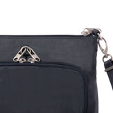 Baggallini Securtex anti-theft keepsake crossbody bag in French navy with secure zippers and compact design