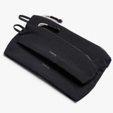 Bellroy Lite Pouch Duo in black with two slim, organized pouches for essentials on a white background.