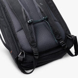 Black Bellroy Lite Travel Pack 30L backpack with multiple compartments and padded straps for comfortable travel and everyday use.