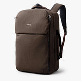 Black Bellroy Lite Travel Pack backpack with multiple compartments and padded straps, designed for comfortable travel.