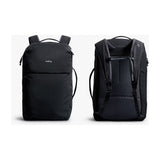 Bellroy Lite Travel Pack 38L backpack with multiple compartments and padded straps, designed for comfortable travel.
