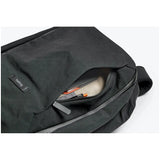 Bellroy Transit Workpack Pro 22L backpack with multiple compartments and padded shoulder straps, designed for commuting and work.