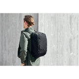 Bellroy Transit Workpack Pro 22L backpack with multiple compartments, padded straps, and sleek design for daily commuting and work.