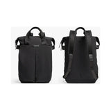 Bellroy Tokyo Totepack backpack in black with adjustable shoulder straps and multiple compartments for everyday use.