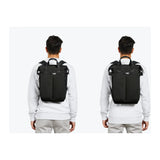 Bellroy Tokyo Totepack backpack with adjustable straps and multiple compartments, showcasing its sleek, functional design.