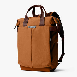 Bellroy Tokyo Totepack backpack in black with adjustable straps and multiple compartments, designed for stylish everyday use.