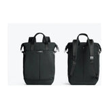 Bellroy Tokyo Totepack Compact backpack in black with adjustable straps and multiple compartments, designed for everyday carry.