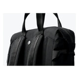 Bellroy Tokyo Totepack Compact backpack in black with adjustable straps and multiple compartments for versatile carrying.