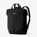 Bellroy Tokyo Totepack Compact backpack showing front view with adjustable straps and sleek black design.